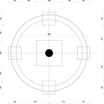 Plan vue de dessus du massif béton