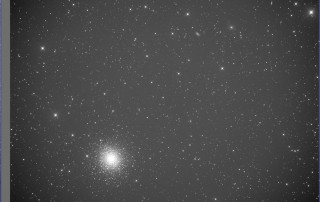 image brute sur zone M92 pose unitaire de 10' avec filtre luminance Astrodon